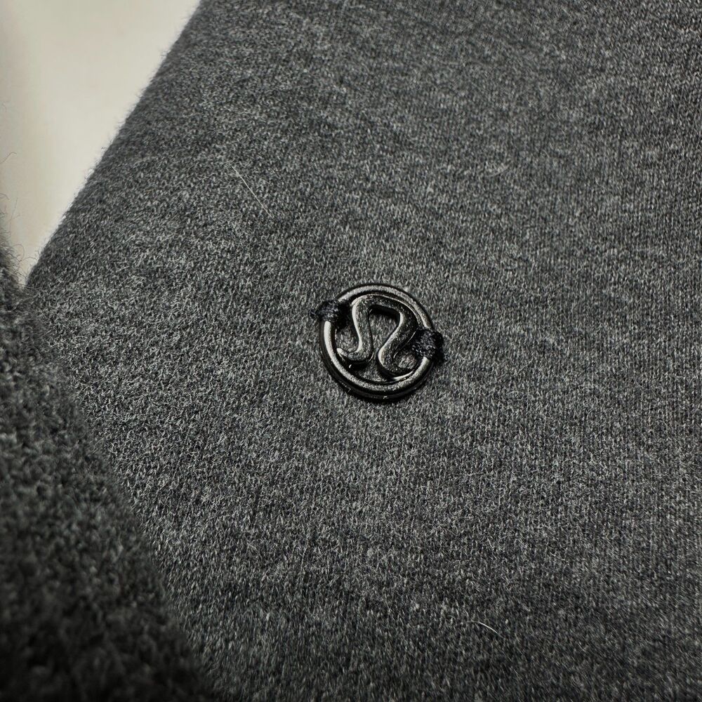 Lululemon Hug It Out Full Zip Sweater Funnel Neck Heathered Black/Grey 12 - Picture 13 of 16